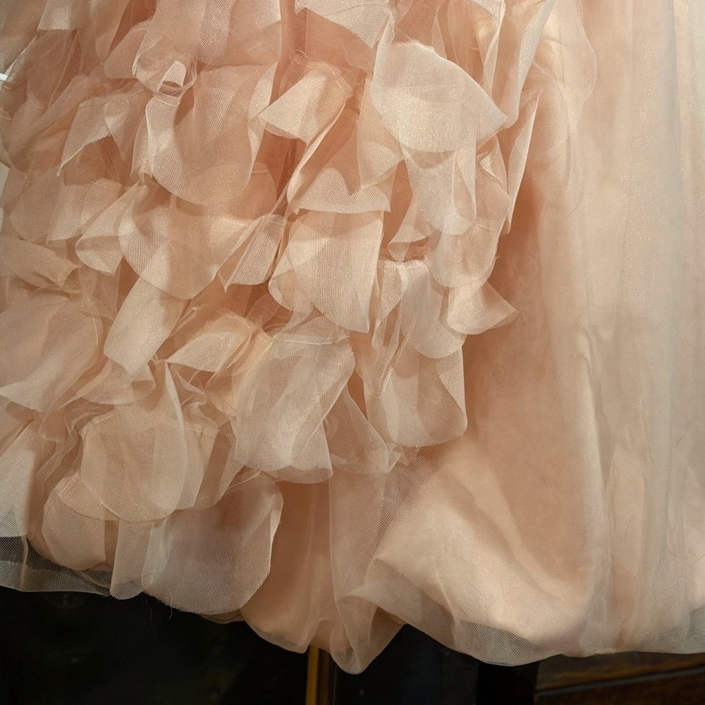 Romantic, Playful Strapless ‘Vera Wang White’ Pink Dress - Picture 3 of 10